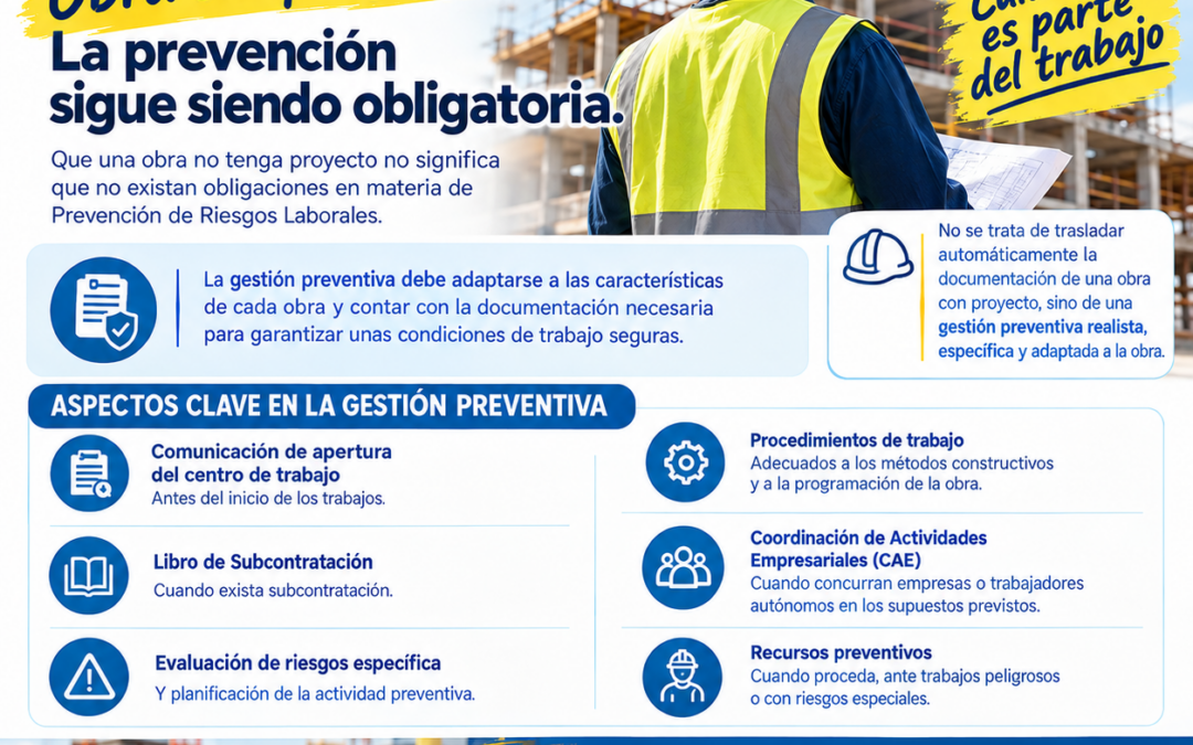 Seguridad laboral en obras de construcción menores (sin proyecto)